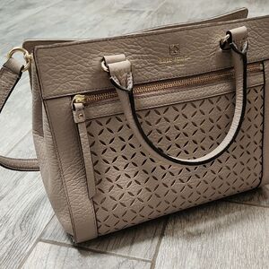 Kate Spade Beige Textured Satchel